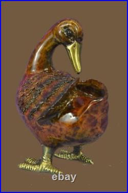 Bronze Sculpture Statue Art Nouveau Style Hand Made Duck Bird Pool Backyard Sale Bronze Sculpture Statue Art Nouveau Style Hand Made Duck Bird Pool Backyard Sale