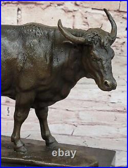 Bronze Sculpture Statue Decor Art Deco Spanish Fighting Bull Made in Spain