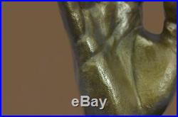 Bronze Sculpture Statue Hand Made Detailed Man Hand Hot Cast Figurine Figure Art