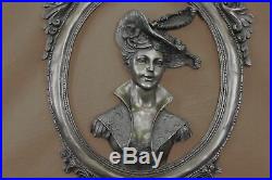 Bronze Sculpture Statue Hand Made Detailed Very Large Woman Bas Relief Office B