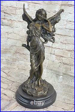 Bronze Sculpture Statue Hand Made Fairy / Mythical Nude Fairy Decor Lost Wax