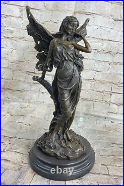Bronze Sculpture Statue Hand Made Fairy / Mythical Nude Fairy Decor Lost Wax Art
