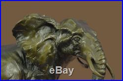 Bronze Sculpture Statue Hand Made Large Elephant Detailed Classic Anima BB