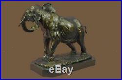 Bronze Sculpture Statue Hand Made Large Elephant Detailed Classic Anima BC