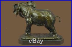 Bronze Sculpture Statue Hand Made Large Elephant Detailed Classic Anima BC