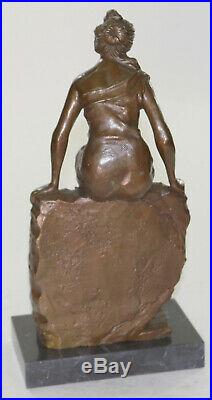 Bronze Sculpture Statue Hot Cast Sexy Maiden By Emmanuel Villanis Hand Made DEAL