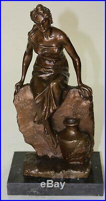 Bronze Sculpture Statue Hot Cast Sexy Maiden Emmanuel Villanis Hand Made Decor