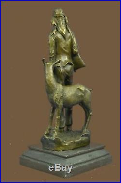 Bronze Sculpture Statue Native American Chief Spiritually Hand Made Figurin BB