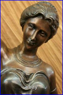 Bronze Sculpture Statue Sexy Goddess Torchiere Floor Lamp Hand Made Museum Artwo