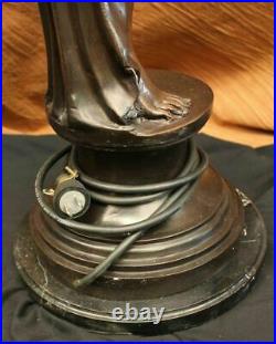 Bronze Sculpture Statue Sexy Goddess Torchiere Floor Lamp Hand Made Museum DEAL