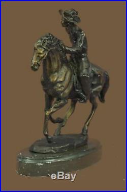 Bronze Sculpture Statue Vintage Thomas COWBOY HORSE COUNTRY WESTERN Hand Made
