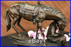 Bronze Sculpture The Cowboy by Frederic Remington Hand Made Statue Figure