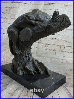 Bronze Sculpture Wildlife Cougar Jaguar Hand Made Bronze Sculpture Statue