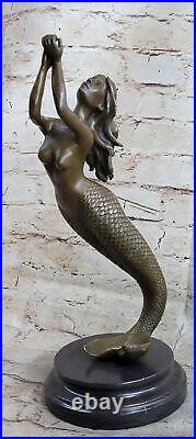 Bronze Sculpture of Mermaid Sea Ocean Nautical Hand Made Masterpiece Statue Deal Bronze Sculpture of Mermaid Sea Ocean Nautical Hand Made Masterpiece Statue Deal