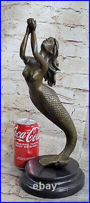 Bronze Sculpture of Mermaid Sea Ocean Nautical Hand Made Masterpiece Statue Deal Bronze Sculpture of Mermaid Sea Ocean Nautical Hand Made Masterpiece Statue Deal
