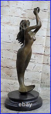 Bronze Sculpture of Mermaid Sea Ocean Nautical Hand Made Masterpiece Statue Deal Bronze Sculpture of Mermaid Sea Ocean Nautical Hand Made Masterpiece Statue Deal