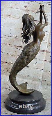 Bronze Sculpture of Mermaid Sea Ocean Nautical Hand Made Masterpiece Statue Deal Bronze Sculpture of Mermaid Sea Ocean Nautical Hand Made Masterpiece Statue Deal
