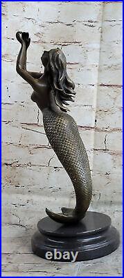 Bronze Sculpture of Mermaid Sea Ocean Nautical Hand Made Masterpiece Statue Deal Bronze Sculpture of Mermaid Sea Ocean Nautical Hand Made Masterpiece Statue Deal