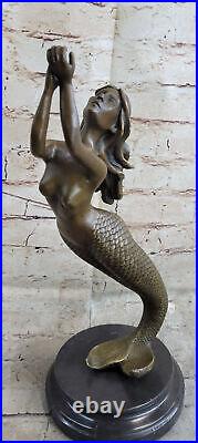 Bronze Sculpture of Mermaid Sea Ocean Nautical Hand Made Masterpiece Statue Deal Bronze Sculpture of Mermaid Sea Ocean Nautical Hand Made Masterpiece Statue Deal