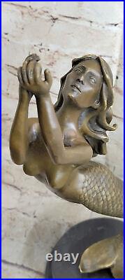 Bronze Sculpture of Mermaid Sea Ocean Nautical Hand Made Masterpiece Statue Deal Bronze Sculpture of Mermaid Sea Ocean Nautical Hand Made Masterpiece Statue Deal