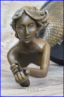 Bronze Sculpture of Mermaid Sea Ocean Nautical Hand Made Masterpiece Statue Deal Bronze Sculpture of Mermaid Sea Ocean Nautical Hand Made Masterpiece Statue Deal