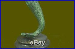 Bronze Sculpture of Mermaid Sea Ocean Nautical Hand Made Masterpiece Statue EG