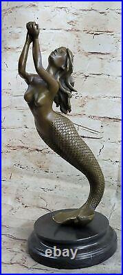 Bronze Sculpture of Mermaid Sea Ocean Nautical Hand Made Masterpiece Statue Sale