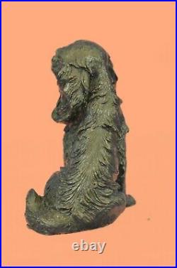 Bronze Spaniel Statue European Hand Made by Lost Wax Method Sculpture