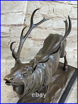 Bronze Stag Signed Hand Made Impressive Stag Sculpture Stag Statue Red Deer