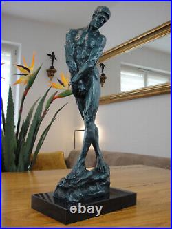 Bronze Statue Adonis Young Marble Sculpture Figure Athlete Hercules Apollo Noble