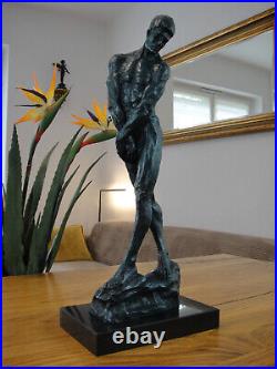 Bronze Statue Adonis Young Marble Sculpture Figure Athlete Hercules Apollo Noble