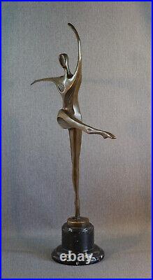 Bronze Statue Dancers Dance Dancer Art Deco Ballet Sign. Milo