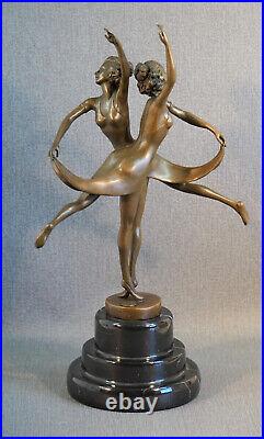 Bronze Statue Dancing Sisters Vitaleh 35cm Ballet Ballerina Dance Decorative Figure