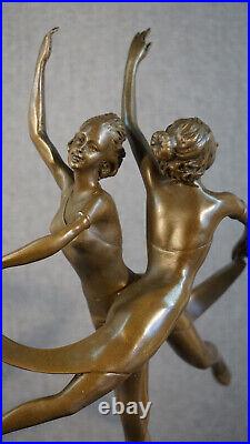 Bronze Statue Dancing Sisters Vitaleh 35cm Ballet Ballerina Dance Decorative Figure