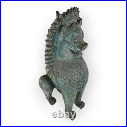 Bronze Statue Guardian Lion Little Dog Temple Metal Figure Sculpture