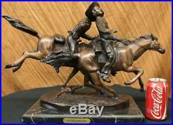 Bronze Statue Hand Made Wounded Bunkie by Frederick Remington American Artist