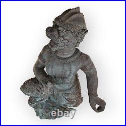 Bronze Statue Hanuman Sculpture Temple Figure Decoration Monkey God Protector