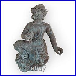 Bronze Statue Hanuman Sculpture Temple Figure Decoration Monkey God Protector