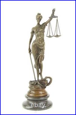 Bronze Statue Justitia Symbol Figure for Justice Sculpture Justizia EJA0332