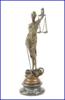 Bronze Statue Justitia Symbol Figure for Justice Sculpture Justizia EJA0332