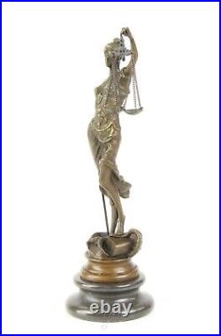 Bronze Statue Justitia Symbol Figure for Justice Sculpture Justizia EJA0332