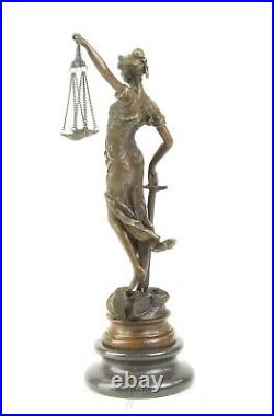 Bronze Statue Justitia Symbol Figure for Justice Sculpture Justizia EJA0332