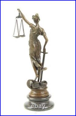 Bronze Statue Justitia Symbol Figure for Justice Sculpture Justizia EJA0332