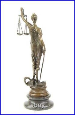 Bronze Statue Justitia Symbol Figure for Justice Sculpture Justizia EJA0332