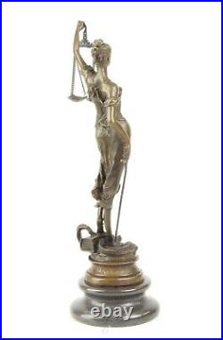 Bronze Statue Justitia Symbol Figure for Justice Sculpture Justizia EJA0332