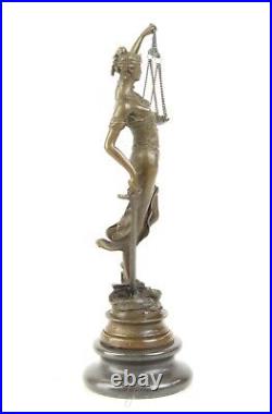 Bronze Statue Justitia Symbol Figure for Justice Sculpture Justizia EJA0332