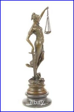 Bronze Statue Justitia Symbol Figure for Justice Sculpture Justizia EJA0332