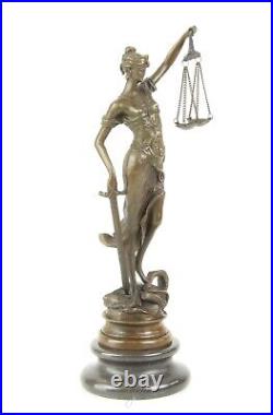 Bronze Statue Justitia Symbol Figure for Justice Sculpture Justizia EJA0332