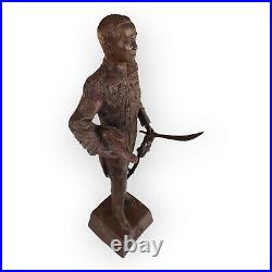 Bronze Statue King Chulalong Grain Sculpture Figure Metal Decoration Sword