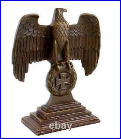Bronze Statue Reich Eagle WW1 on Iron Cross Real Bronze